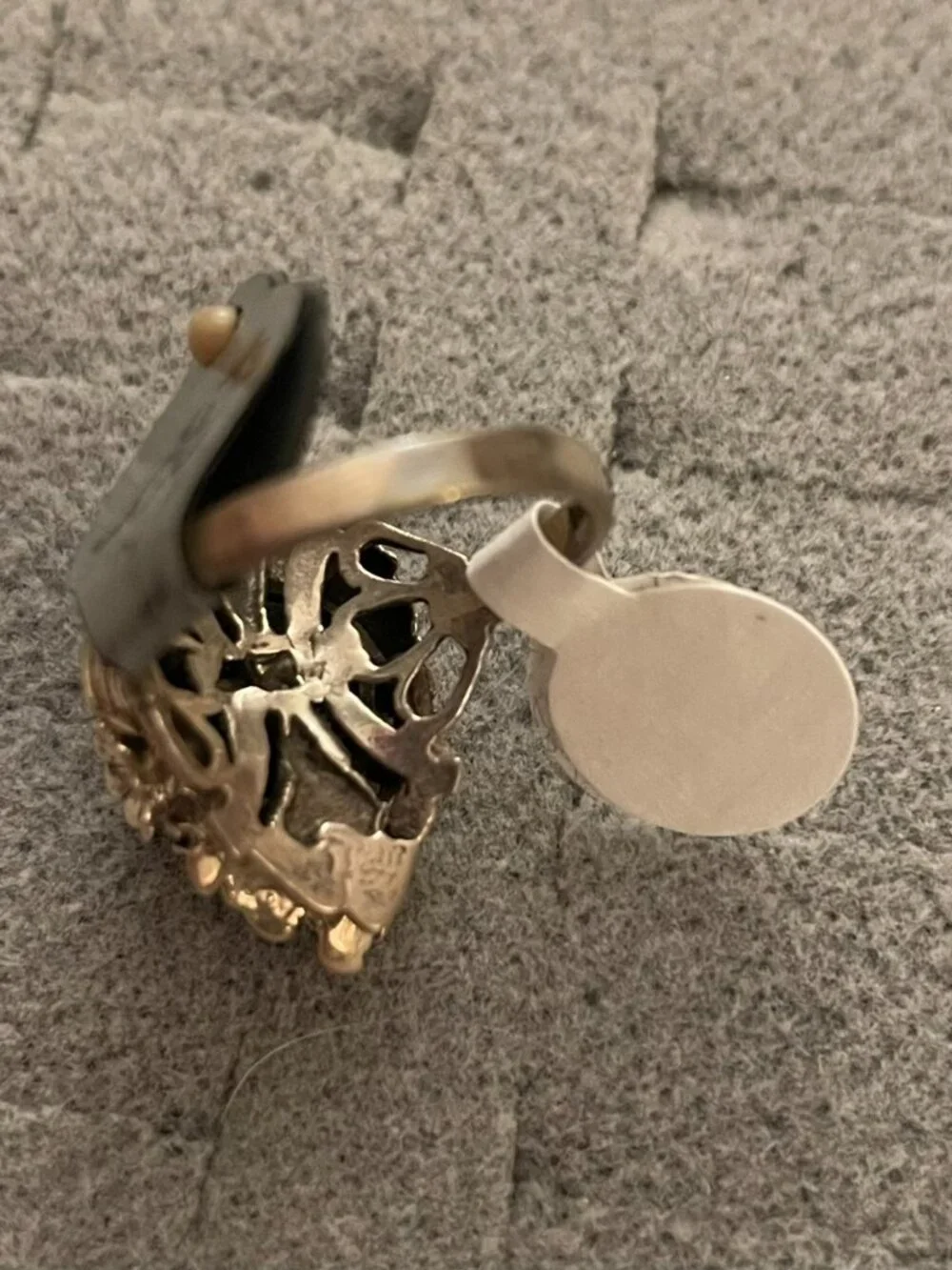 NWT Vintage Sterling Silver Ring Size 6 Handmade Gemstone Bob Stringer Y2K $250